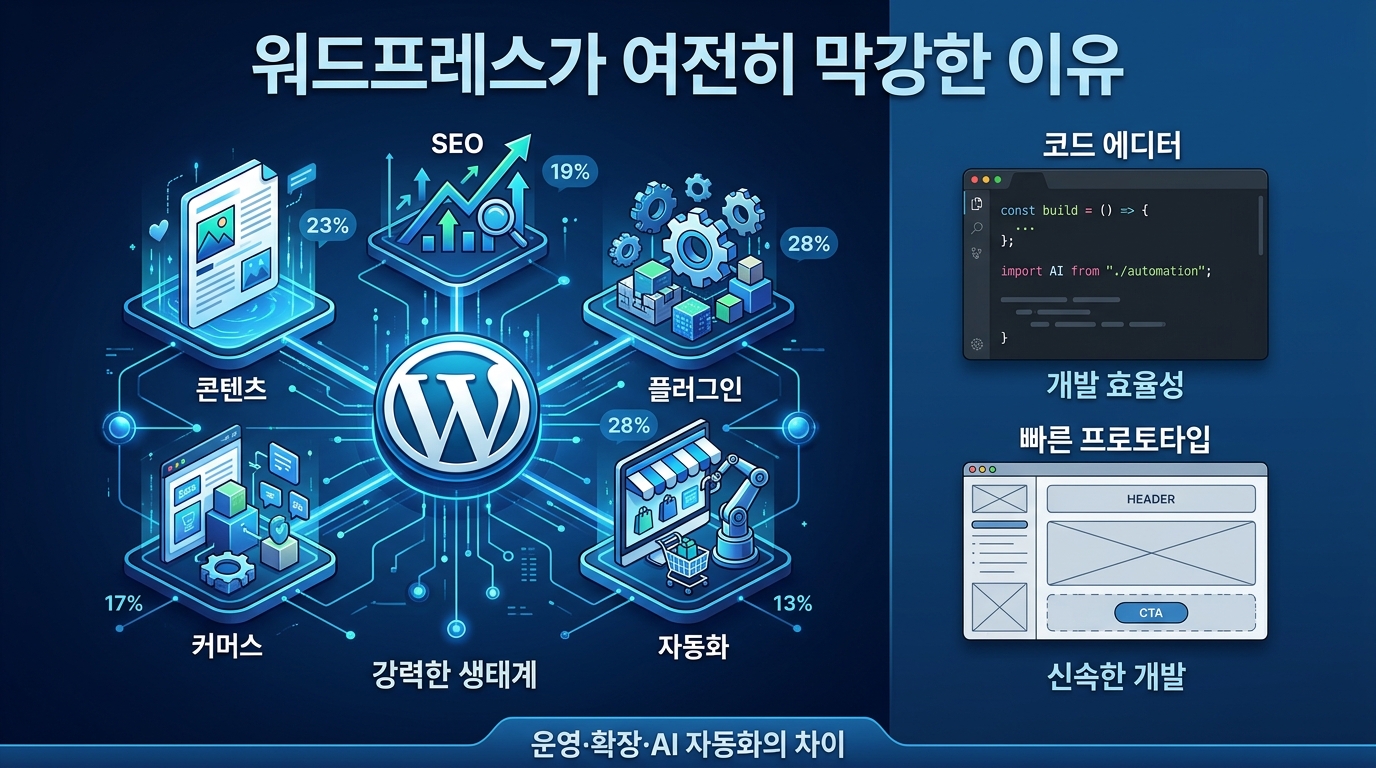 워드프레스 AI 인프라가 여전히 막강한 이유를 보여주는 커버 이미지