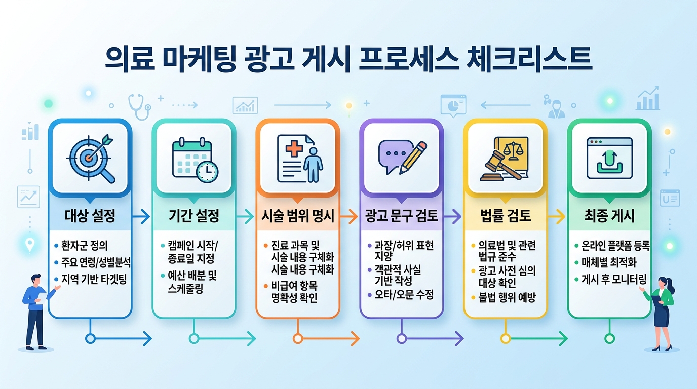 비급여 할인 이벤트를 안전하게 운영하기 위한 체크리스트 흐름도
