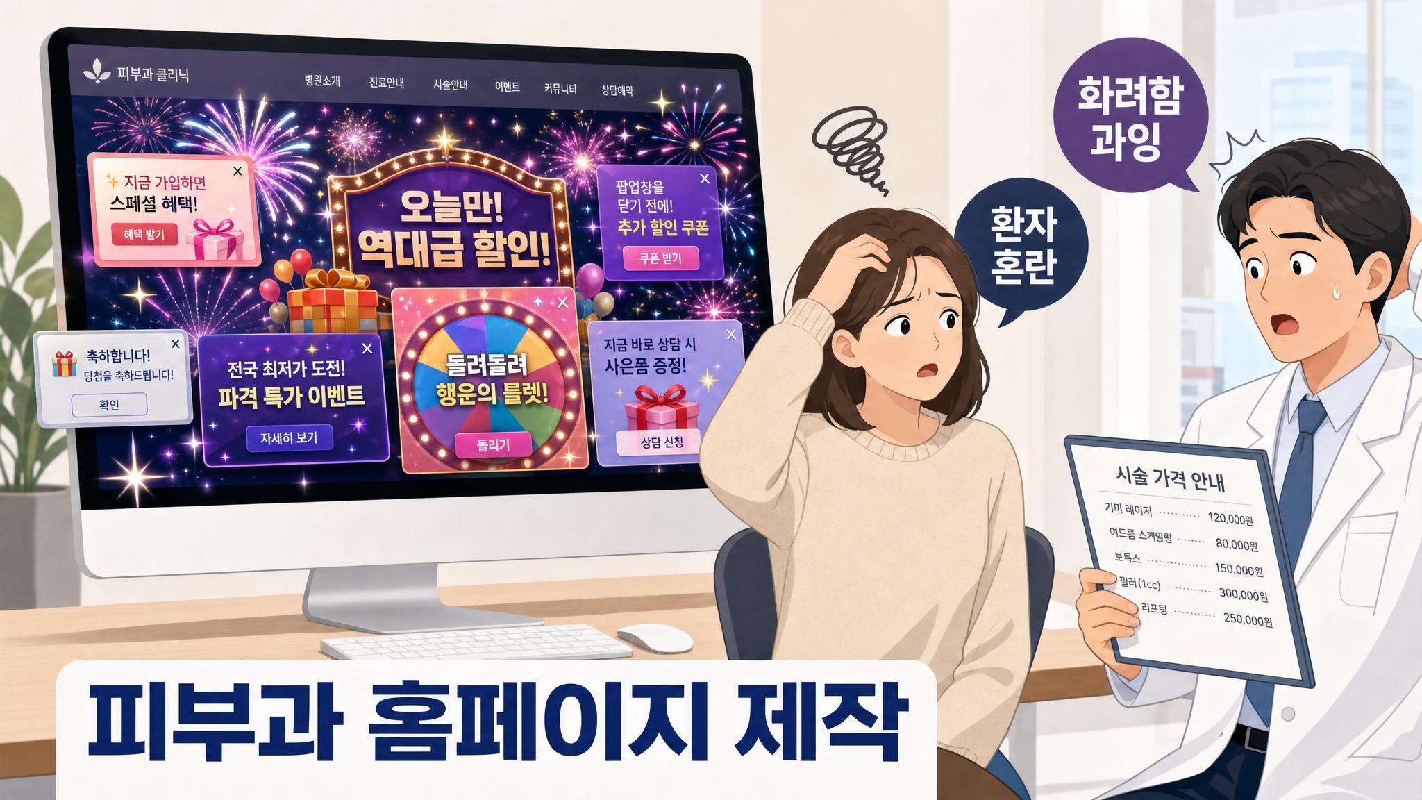 피부과 홈페이지 제작 문제점 분석